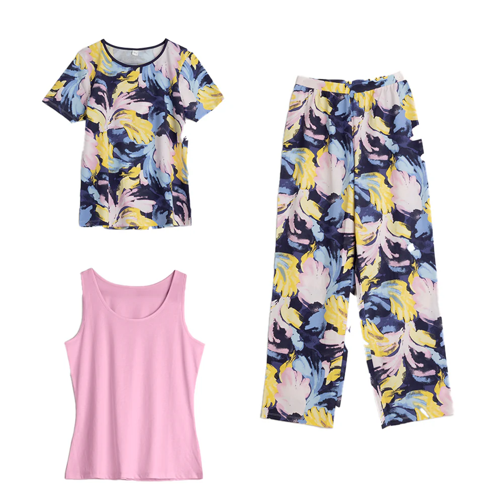 Underwater Bloom 3-Piece PJs Set 1 Underwater Bloom 3-Piece PJs Set