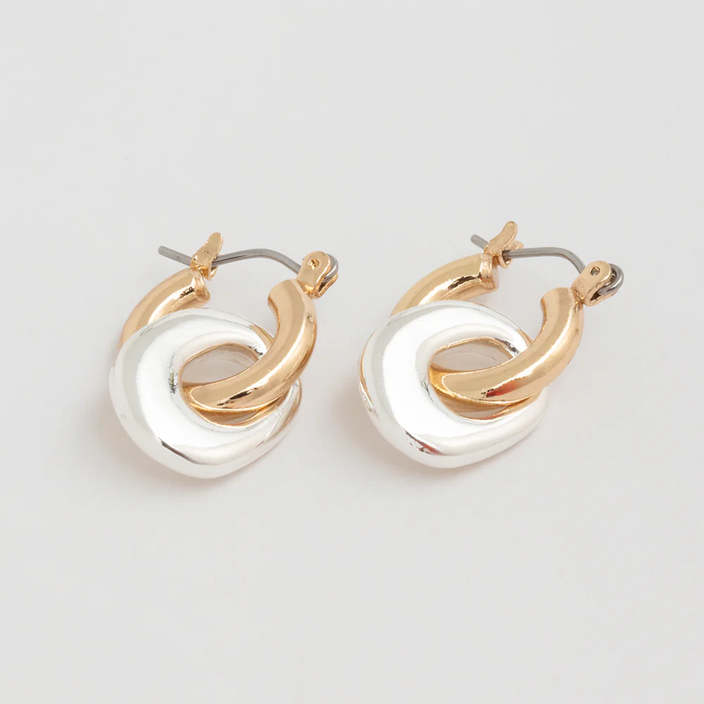Ariel 2-Tone Chunky Earrings